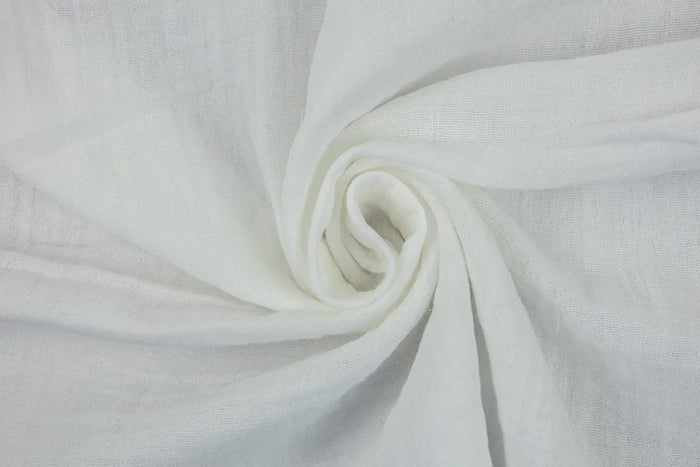 Cotton Double Gauze Solid Snow White