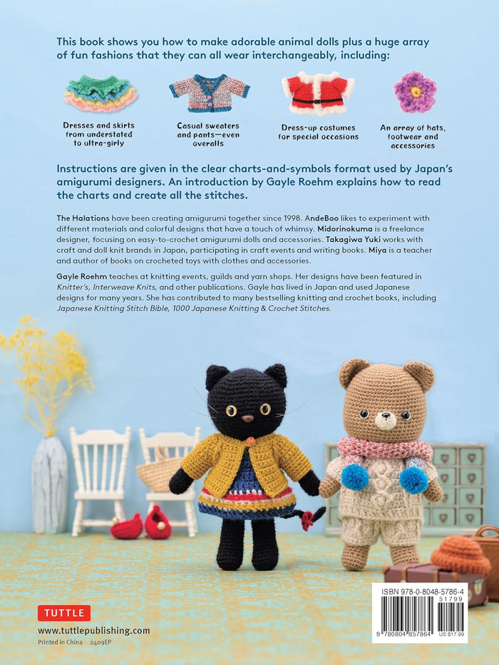 Crochet Cute Amigurumi Animals with Mix-and-Match Outfits