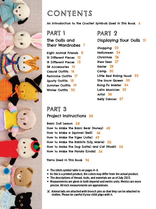 Crochet Cute Amigurumi Animals with Mix-and-Match Outfits