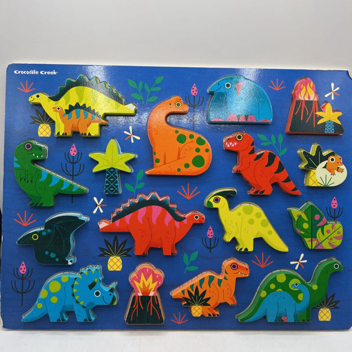 Crocodile Creek Chunky Dinosaur Wooden Puzzle