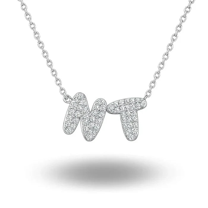 Custom Bubble Letter Necklace -camillaboutiqueshop