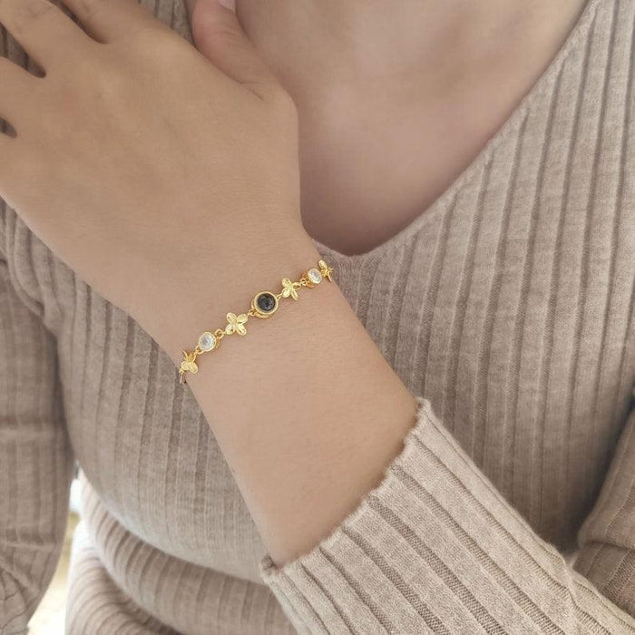 Custom Photo Projection Bracelet - Clover Sterling Silver - camillaboutiqueshop