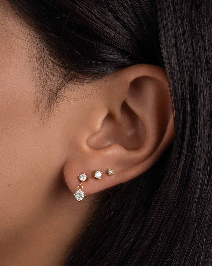 CZ Charm Studs