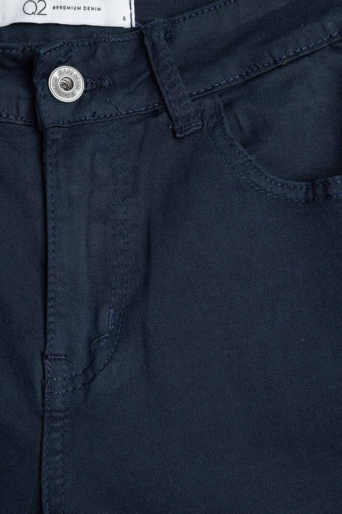 Dark blue Straight Pants wide leg - Coloured Jeans
