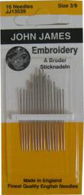 Embroidery Hand Needle Sz 3/9