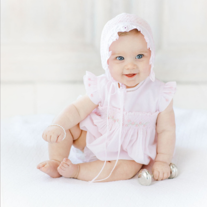 Feltman- Rose Garden Collection Smocked Fly Sleeve Bubble