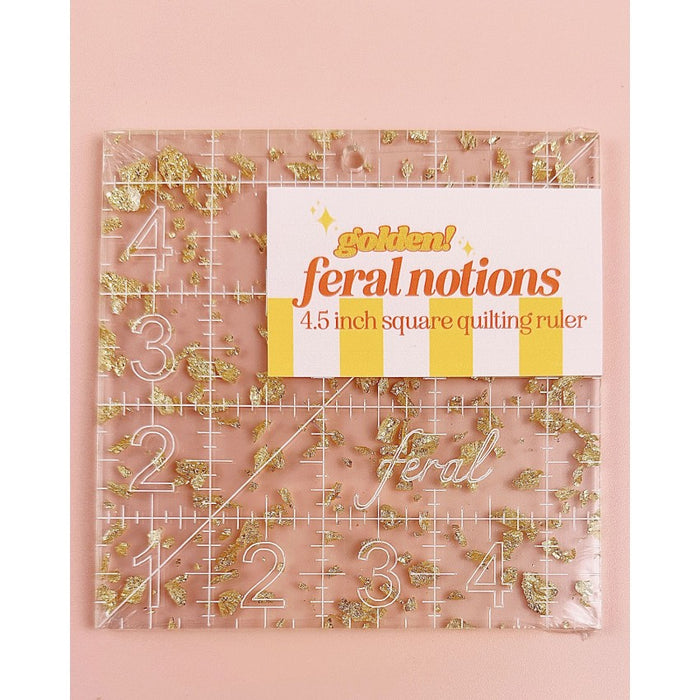 Feral Notions Square Quilting Ruler 4-1/2" Square