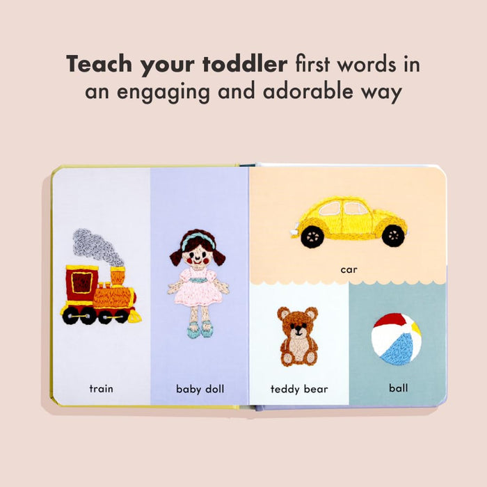First Words with Cute Embroidered Friends