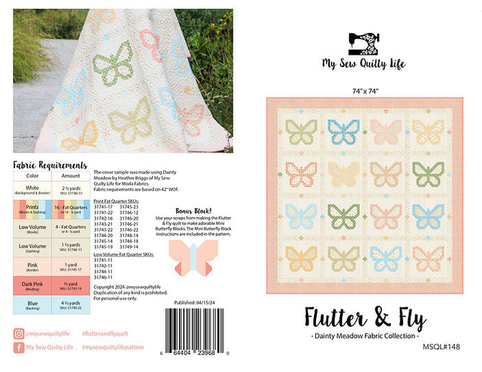 Flutter & Fly Quilt Pattern