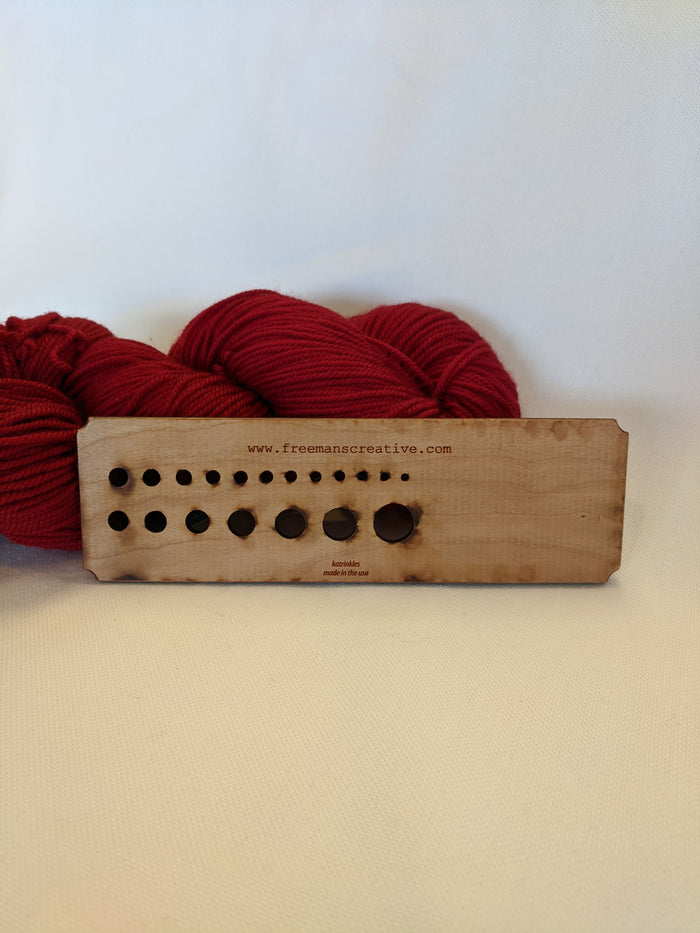 Freeman's Creative Wood Needle Gauge with Ruler