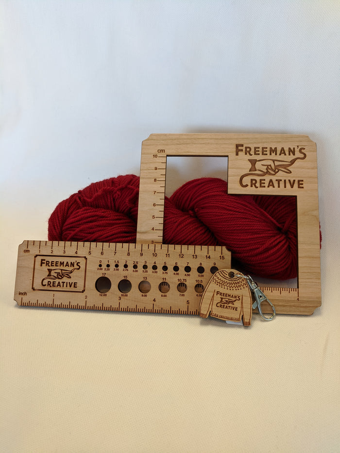 Freeman's Creative Wood Needle Gauge with Ruler
