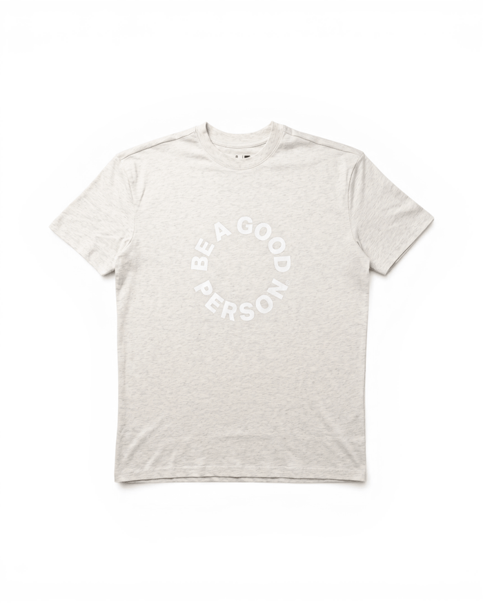 Full Circle Tee - Light Grey & White