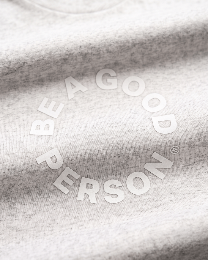 Full Circle Tee - Light Grey & White