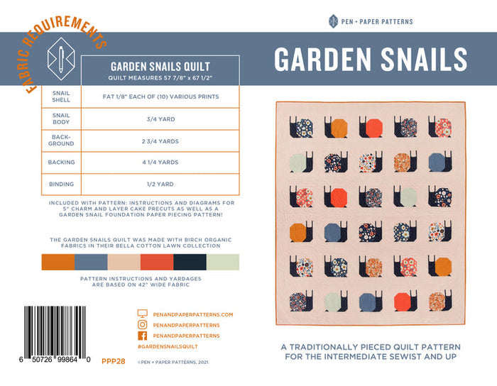 Garden Snails Quilt Pattern