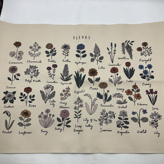 Gathre Brown Leather Fleurs Mini Play Mat