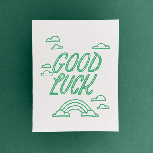 Good Luck Rainbow | Letterpress Encouragement Card