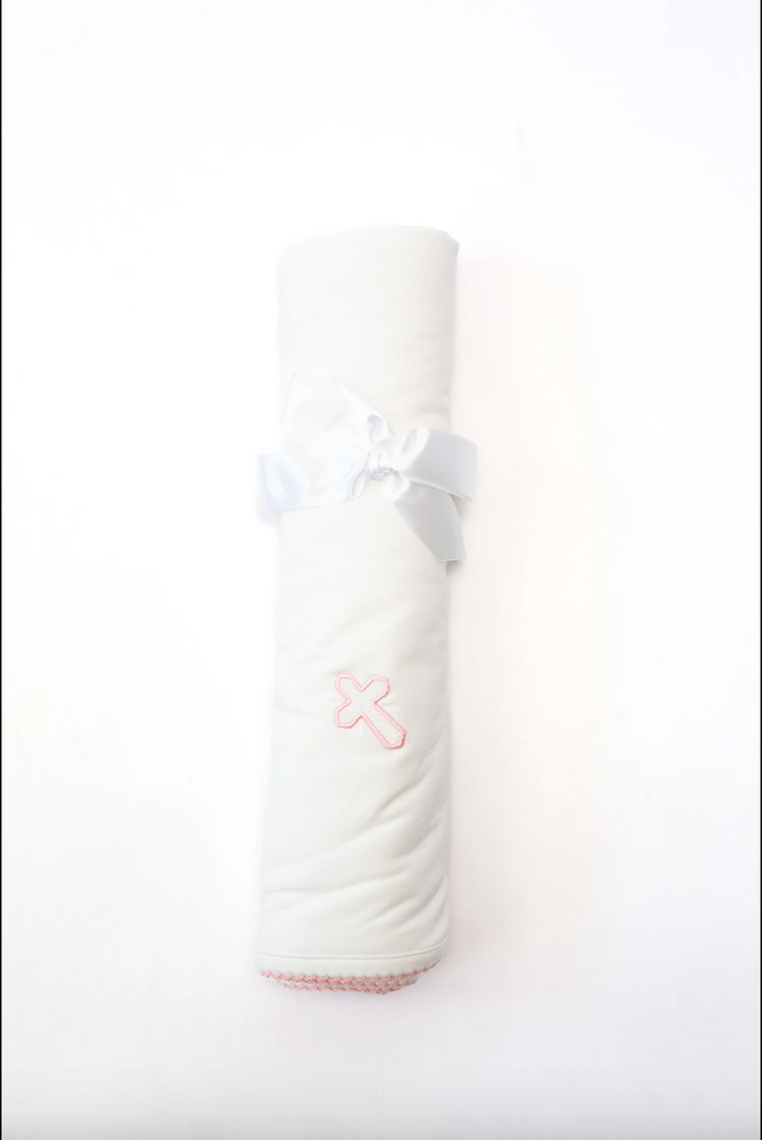 Goosie- Pink Cross Blanket