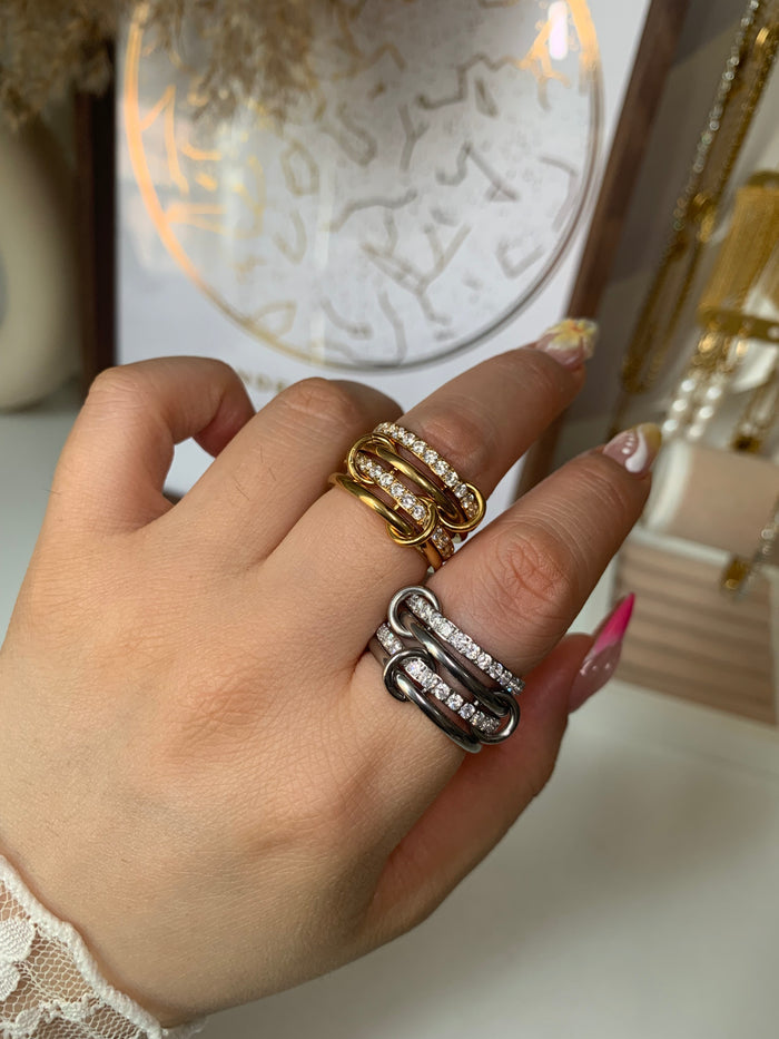 Hailey Interlocking Ring Stack - camillaboutiqueshop