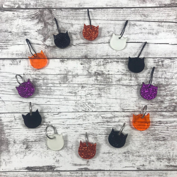 Halloween Cats Acrylic Stitch Marker