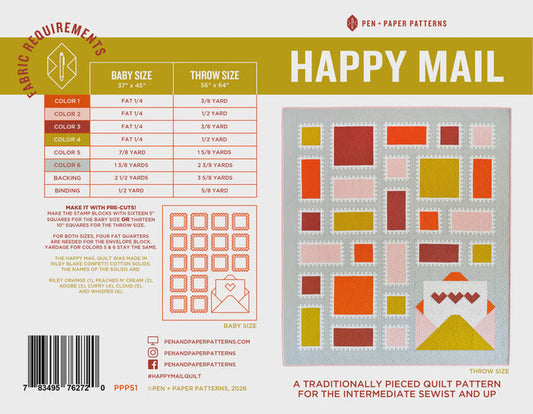 Happy Mail Quilt Pattern