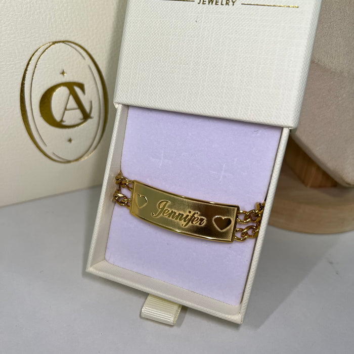 Heart Esclava Name Bracelet -camillaboutiqueshop