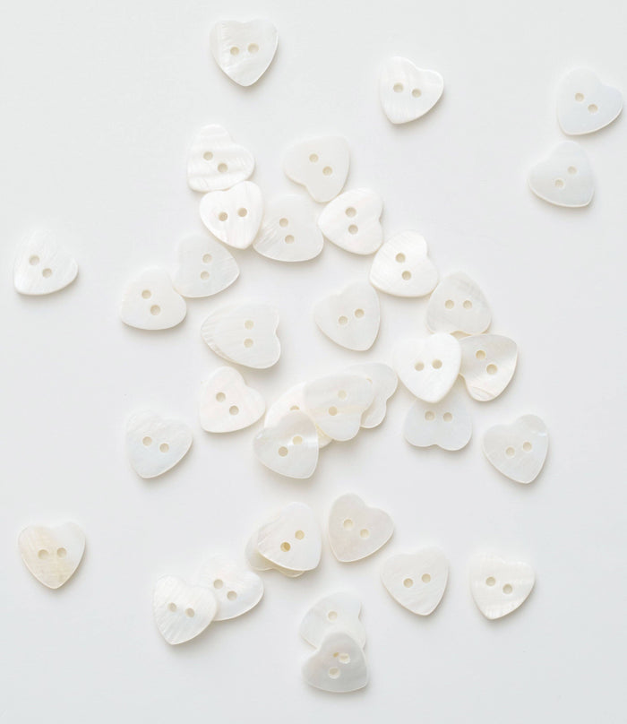 Heart Shaped Shell Buttons