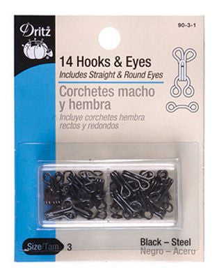 Hooks & Eyes 14 ct. size 3