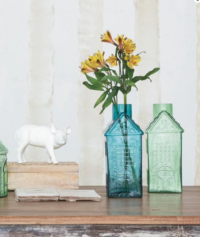 House Shaped Glass Vase