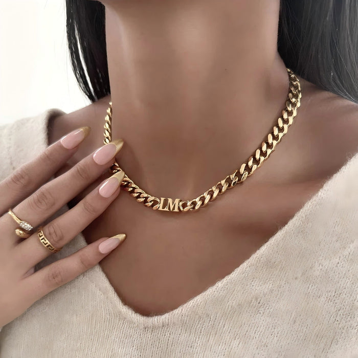 Initial Choker Necklace - camillaboutiqueshop