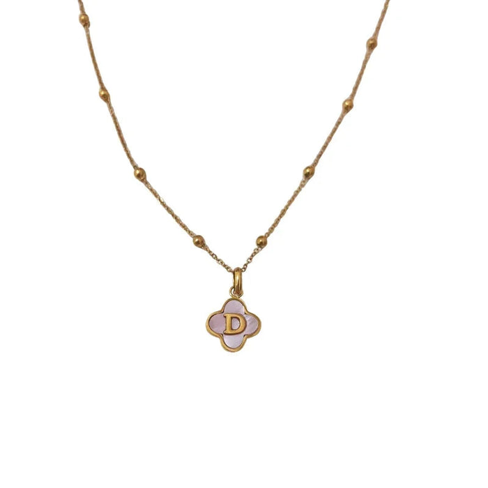 Initial Clover Necklace -camillaboutiqueshop