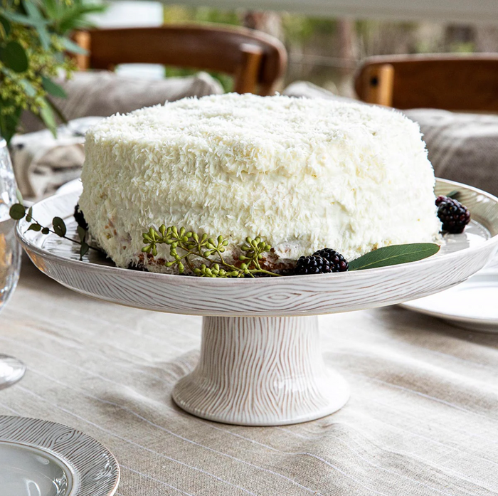 Juliska- Blenheim Oak  Cake Stand - Whitewash