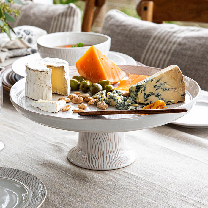 Juliska- Blenheim Oak  Cake Stand - Whitewash