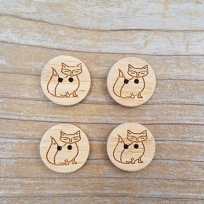 Katrinkles Bamboo Buttons 3/4" (set of 4)