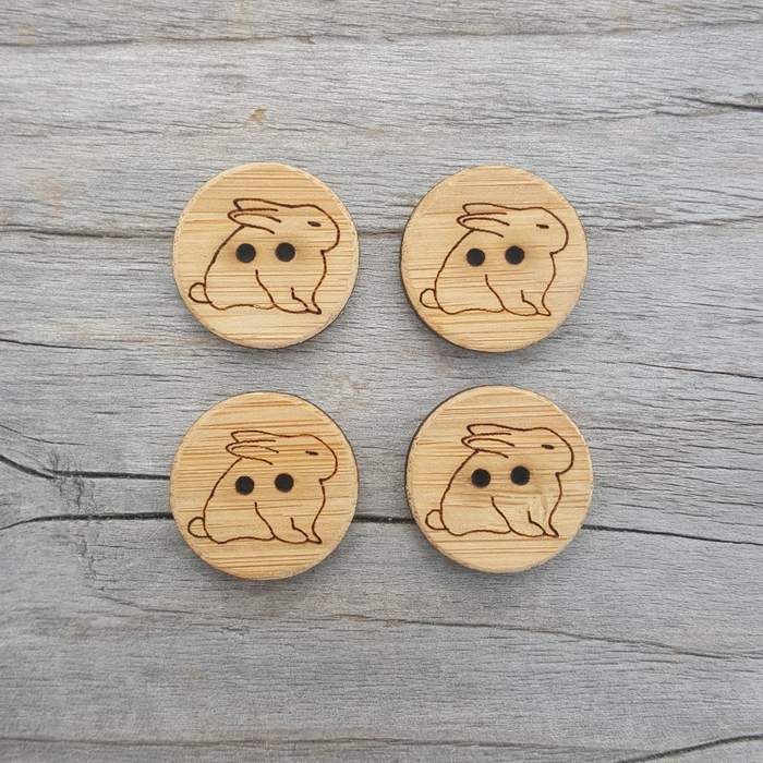 Katrinkles Bamboo Buttons 3/4" (set of 4)