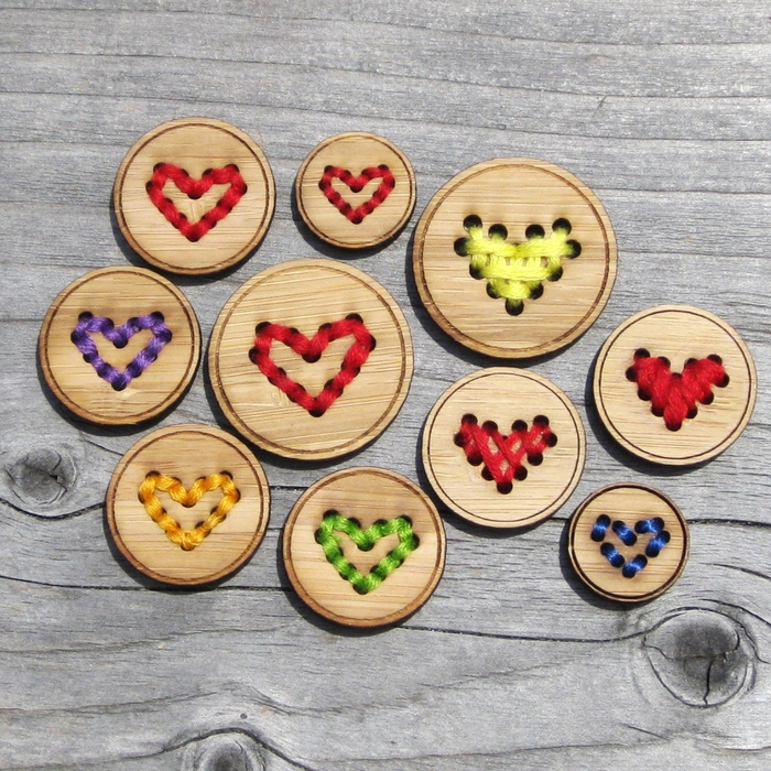 Katrinkles Bamboo Buttons 3/4" (set of 4)