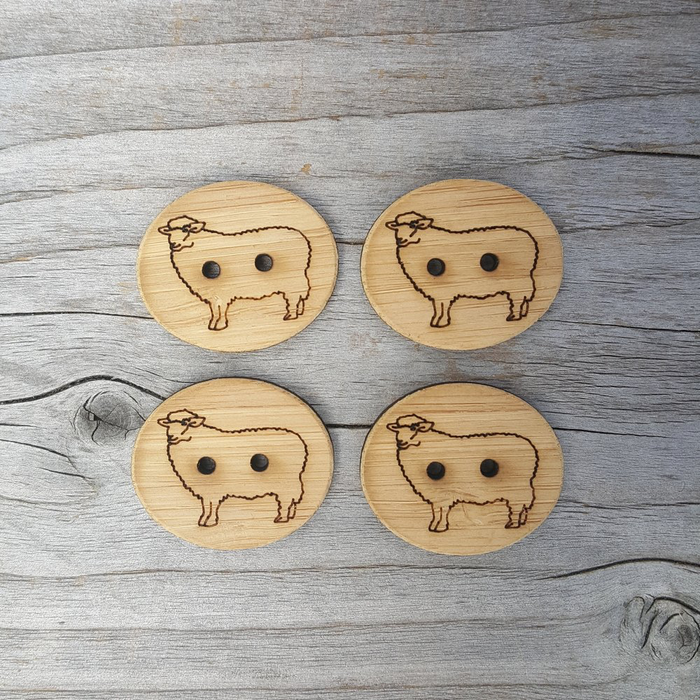 Katrinkles Bamboo Buttons 3/4" (set of 4)