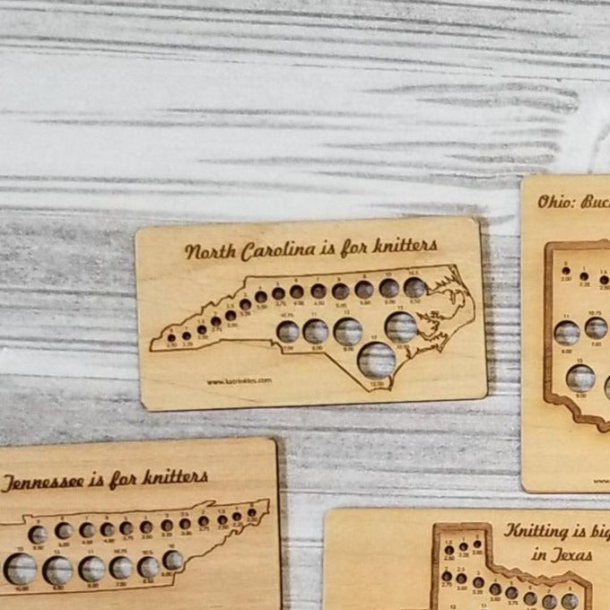 Katrinkles North Carolina Knitting Needle Gauge
