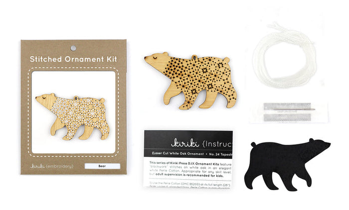Kiriki DIY Stitched White Oak Ornament Kits