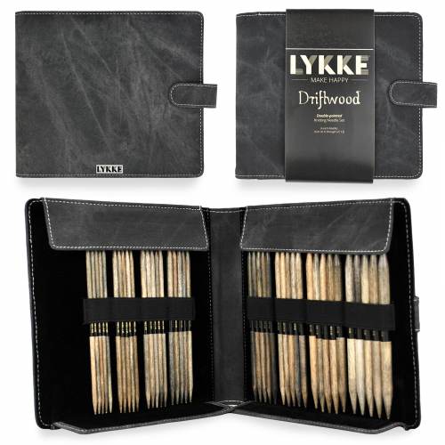 Lykke Driftwood 6" Double Point Set (Large, Grey Denim Case)
