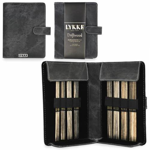 Lykke Driftwood 6" Double Point Set (Small, Grey Denim Case)
