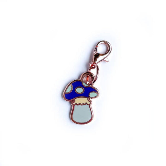 Midnight Mushroom Charm Stitch Marker