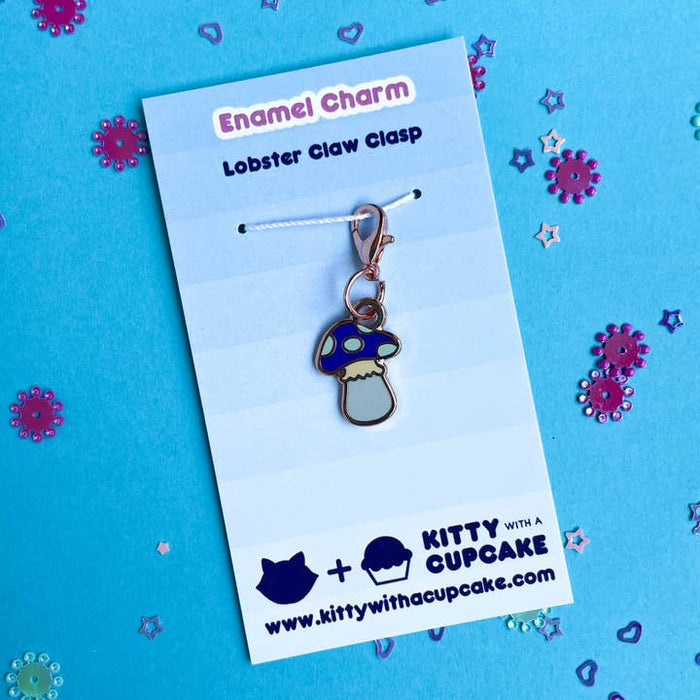 Midnight Mushroom Charm Stitch Marker