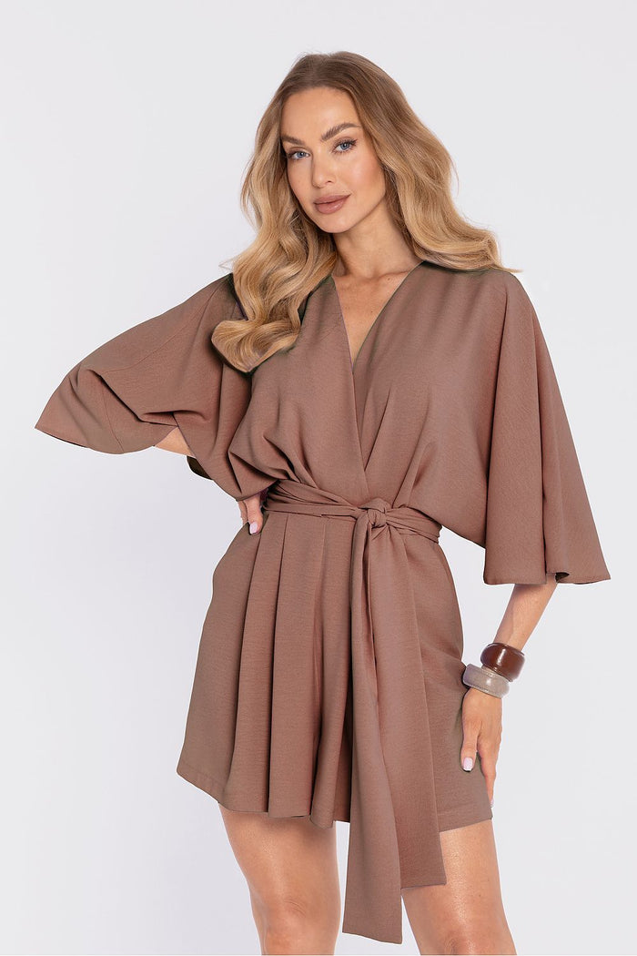 Moe Kimono Sleeves One-Pieces for Trendy Style brown - One Piece