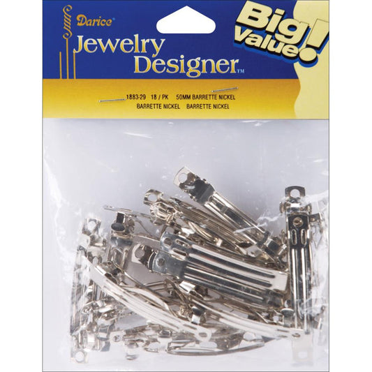 NICKEL -BARRETTE 50MM