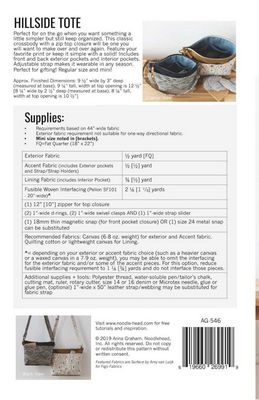 Noodelhead Hillside Tote Pattern