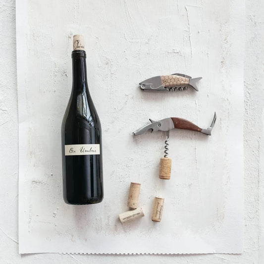 Oakwood + Stainles Steel Fish Bottle Opener
