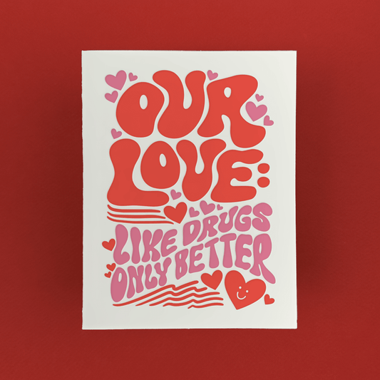 Our Love | Retro Anniversary Card