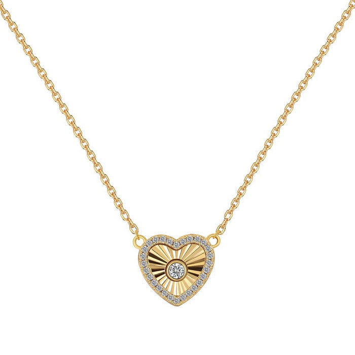 Perla Texture Heart Necklace - camillaboutiqueshop