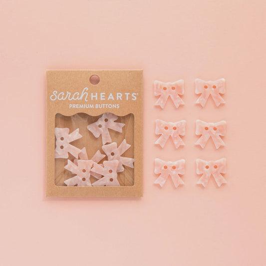 Pink Bow Buttons