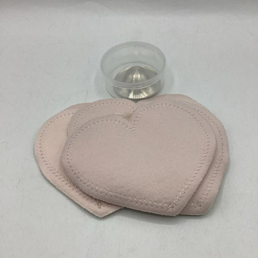 Pink Heart 6pc Nursing Pads + Sterling Nipple Shields w/ Travel Case